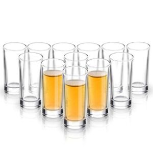 ELIVIA Shot Glass Set with Heavy Base, 1.2 oz (12 pack ) Clear Glasses for Whiskey and Liqueurs – JM02
