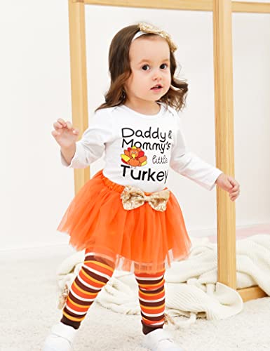 My First Thanksgiving Newborn Baby Girls Clothes Romper Top Bow Tutu Short Skirt with Headband Dress Outfit Set(9-12 months) | The Storepaperoomates Retail Market - Fast Affordable Shopping