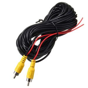 SGerste 12M 12V-24V 2RCA Video Cable Detection Wire for Car Rear View Backup Camera