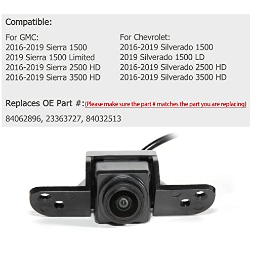 EWAY Backup Camera Replacement for 2016 2017 2018 2019 GMC Sierra/Chevrolet Silverado 1500/2500/3500 Rear View Reverse Parking Camera OE Part # 84062896, 23363727, 84032513 | The Storepaperoomates Retail Market - Fast Affordable Shopping