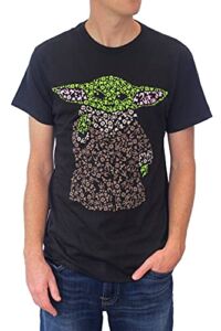 STAR WARS Mandalorian Child Things Grogu Baby Yoda Adult Tee Graphic T-Shirt for Men Tshirt (Black, Large)