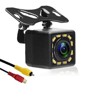 Podofo AHD Car Backup Camera, 12 LED Night Visions HD Waterproof Vehicle Rear View Camera, CVBS | AHD 170° Wide View Angle Reverse Camera