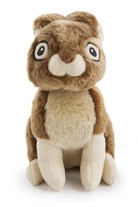 goDog Wildlife Rabbit Squeaky Plush Dog Toy, Chew Guard Technology – Brown, Large