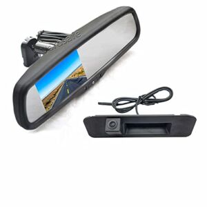 Vardsafe VS469R Tailgate Reverse Backup Camera & Replacement Rear View Mirror Monitor for Mercedes Benz A180 GLC200L GLA200 ML350 W166 GLK204 W176