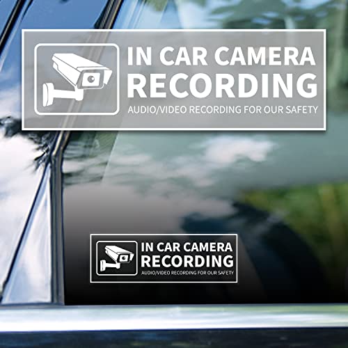 in Car Camera Audio Video Recording Window Vinyl Stickers 2×6 Inch Front Self-Adhesive Security Warning Sign Removable for Car Vehicle 8 Pack | The Storepaperoomates Retail Market - Fast Affordable Shopping