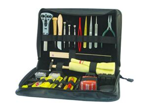 Deluxe Watch Case Tool Kit w/ Over 20 Accessories & Leather Case