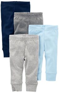 Simple Joys by Carter’s Baby Boys’ Pant, Pack of 4, Blue/Grey/White, 24 Months