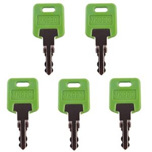 5pcs RV Camper Key MK9901 Motorhome Green Master Keys Compatible with FIC Global Link Bauer Motorhome EF CF HF Codes Series (style2)