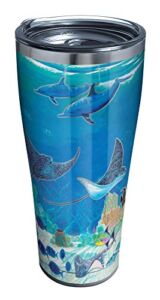 Tervis Triple Walled Guy Harvey Insulated Tumbler Cup Keeps Drinks Cold & Hot, 30oz – Stainless Steel, Ocean Scene