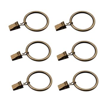Coideal Bronze Curtain Rings with Clips – 30 Pcs Heavy-Duty Metal Decorative Drape Clip with Eyelets for Drapery, Windows, Bathroom, Home Kitchen, Fit Up to 1 1/4 Inch Rod | The Storepaperoomates Retail Market - Fast Affordable Shopping