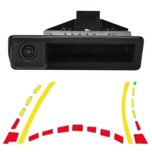 Canying Car Handle Backup Reverse Camera Dynamic Car Rear View Camera for BMW E60 E61 E70 E71 E72 E82 E88 E84 E90 E91 E92 E93 X1 X5 with Moving Guide Parking line