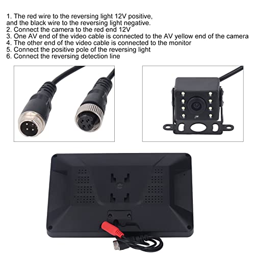 Aramox 7in Rear View Camera Monitor Kit,12V‑24V Backup Parking Camera with 7in Monitor 1080P Infrared Night Vision IP69K Waterproof Universal for Camper RV Trailer Truck | The Storepaperoomates Retail Market - Fast Affordable Shopping