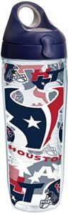 Tervis Made in USA Double Walled NFL Houston Texans Insulated Tumbler Cup Keeps Drinks Cold & Hot, 24oz Water Bottle, All Over