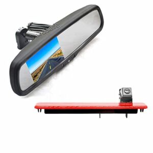 Vardsafe VS533R Rear View Parking Reverse Camera & Replacement Mirror Monitor Screen for Gazelle Next (2013-Current)