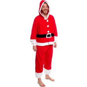 FUNZIEZ! by Silver Lilly Unisex Pajamas – One Piece Cosplay Holiday Santa Claus Costume (M)