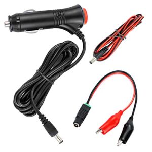 Cigarette Lighter for Car Backup Camera, Monitor, DVR, DVD, Bluetooth Speaker, GPS, Laptop, GreenYi 12V DC Cig. Lighter Charger Cord with Test Cable, DC Plug Adapter and DC Power Extension Cable