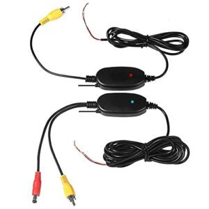 2.4G Wireless RCA Video Transmitter and Receiver for Vehicle Backup Camera Front Camera with Trigger Wire, Available to 9-35V