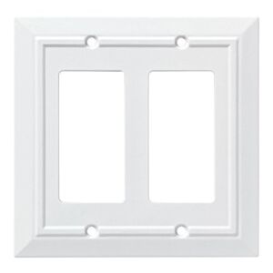 Franklin Brass W35248-PW-C Classic Architecture Double Decorator Wall Plate/Switch Plate/Cover, White