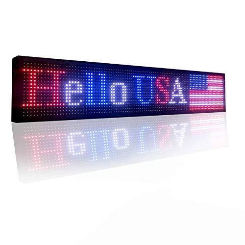 P10 Indoor full color led sign 40″ x 8″ with high resolution programmable led scrolling display for advertising | The Storepaperoomates Retail Market - Fast Affordable Shopping