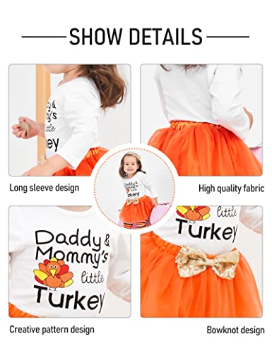 My First Thanksgiving Newborn Baby Girls Clothes Romper Top Bow Tutu Short Skirt with Headband Dress Outfit Set(9-12 months) | The Storepaperoomates Retail Market - Fast Affordable Shopping