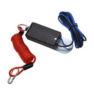 mxuteuk Trailer Breakaway Switch with 4FT Breakaway Coiled Cable,Including Electric Brake Switch for RV Towing Trailer M1-043-1.2m
