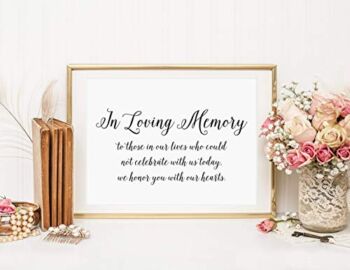 In Loving Memory Sign Table Card, In Loving Memory Wedding Sign, Family Photo Table Sign, Wedding signs, Wedding Signage, Your Choice of Size and Color Print Sign (UNFRAMED) | The Storepaperoomates Retail Market - Fast Affordable Shopping
