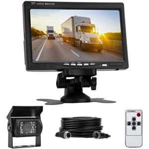 CICMOD Backup Camera for Truck RV Trailer Camper Van Waterproof 12V 24V Rear View Camera System with 7 Inch Monitor