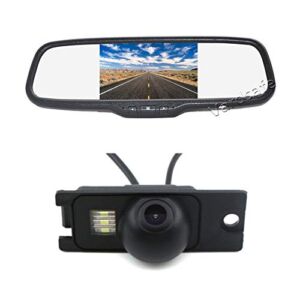 Vardsafe VS223C Car Reverse Camera & Clip-on Rear View Mirror Monitor for Volvo S80 S60 S60L XC60 XC90 V70 XC70 1999-2009 HD