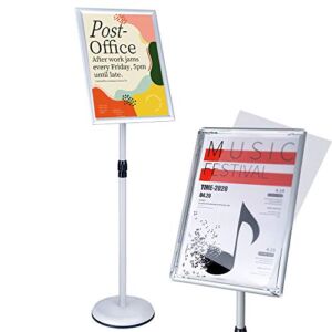 IN WHICH BAY Office Sign Billboard Display Stand Aluminum Alloy Board Sign Stand Vertical Floor Display Board Propaganda Display Stand Poster Stand (Silver, 8.5x11inches)