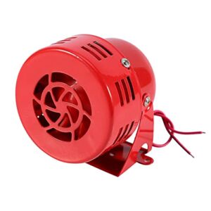 Motorcycle Speaker, 12V Electric Car Truck Motorcycle Driven Air Siren Horn Alarm Loud 50s Red