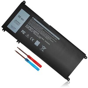 56Wh 33YDH Laptop Battery for Dell Inspiron 17 7000 Series 7779 7778 7786 7773 2-in-1 15 7577 G3 3579 3779 G5 5587 G7 7588 Latitude 13 3380 14 3490 3590 3580 3400 3500 451-BCDM PVHT1 P30E 81PF3 081PF3