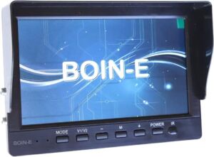 BOIN-E 9 inch 1080P Wired Backup Camera System IPS Monitor 2X 8 LEDs 2X Side View Cameras Split Screen 4CH DVR On/Off Parking Lines for Box Truck/Semi-Trailer/RV/Camper