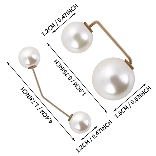 Yolev 6 Pieces Women Faux Pearl Brooch Anti-Exposure Neckline Safety Pins Brooch Pins Sweater Shawl Clips Brooches for for Women Girls Costume Accessory (2 Styles) | The Storepaperoomates Retail Market - Fast Affordable Shopping