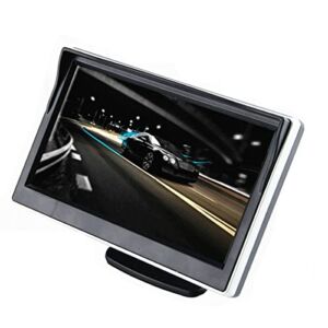 Bileeko 5″ LCD Car Rear View System Monitor Night Vision for Backup Reverses Camera for Car Vehicle SUV RV