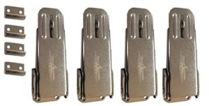 Class A Customs | Four (4) Pack of Stainless Steel Locking Fold Down Camper Latch and Catch | with Screws