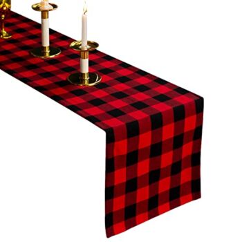 puphutu Buffalo Plaid Table Runners, Buffalo Check Table Runner,Checkered 14 x 90 Inch Farmhouse Home Kitchen Decoration for Birthday Party Holiday (Black and Red) | The Storepaperoomates Retail Market - Fast Affordable Shopping