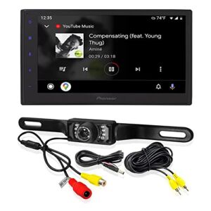 Pioneer DMH-1770NEX 6.8″ Digital Multimedia Receiver (Does not Play Discs) w/ Built-in Bluetooth, Apple CarPlay & Android Auto Compatible Bundled with + (1) License Plate Style Backup Camera