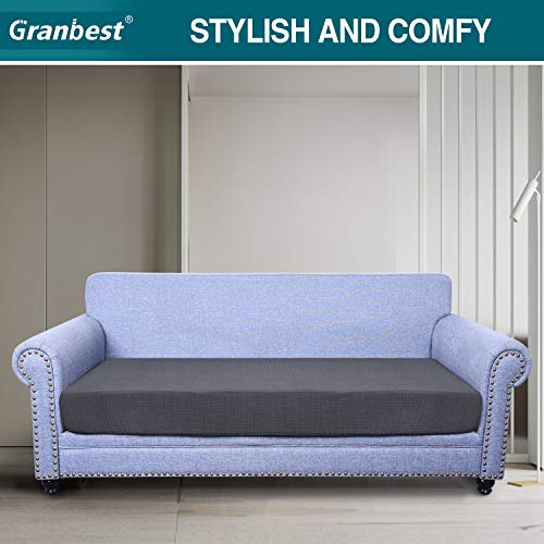 Granbest Premium Water-Repellent Couch Seat Cushion Cover, High Stretch Jacquard Fabric Sofa Seat Slipcover Protectors (Gray, Sofa Cushion) | The Storepaperoomates Retail Market - Fast Affordable Shopping