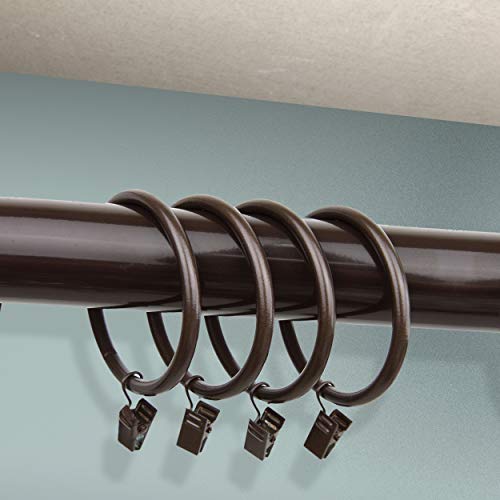 Rod Desyne 2-1/2 inch Curtain Rings w/Clip, Cocoa | The Storepaperoomates Retail Market - Fast Affordable Shopping
