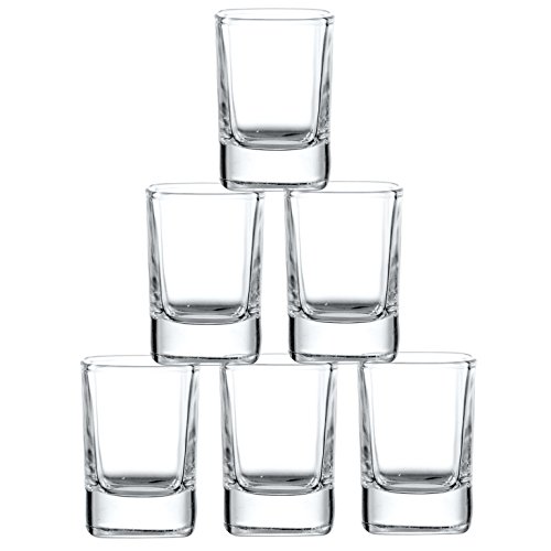 JoyJolt 6-Pack Heavy Base Shot Glass Set, 2-Ounce Shot Glasses | The Storepaperoomates Retail Market - Fast Affordable Shopping