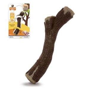 Nylabone Real Wood Stick Strong Dog Stick Chew Toy Maple Bacon Medium/Wolf (1 Count)