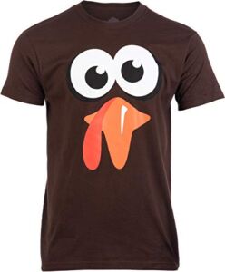 Silly Turkey Face | Funny Thanksgiving Fall Joke Humor Tee Shirt for Men Women T-Shirt-(Adult,L)