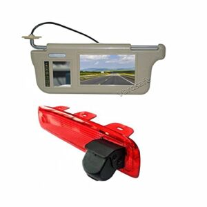 Vardsafe VS537V Sun Visor Rear View Monitor & Brake Light Backup Reverse Camera for Lada Largus (2012-Current)