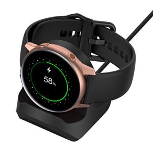 Stand for Samsung Galaxy Watch 4/Watch 4 Classic/Watch 3 41mm 45mm/Active 2 40mm 44mm,Non-Slip Silicone Charging Dock Holder,Charger Bracket with Integrated Cable Management Slo [No Charger Cable]