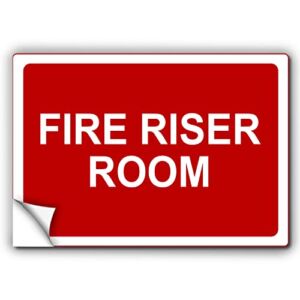Fire Riser Room Sticker 7″ x 10″ Vinyl Decal – Fire Riser Sign – Fire Sprinkler Room Sign Sticker Waterproof – Fire Sprinkler Riser Room Sign – Fire Riser Inside Sign – Fire Riser Room Sign Sticker