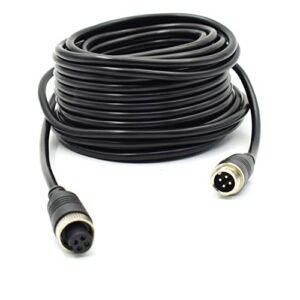Yasoca 16FT 5M Car Video Extension Cable 4-Pin Aviation Waterproof Shockproof for CCTV Rearview Camera Truck Trailer Camper Bus Motorhome Vehicle Backup Monitor System