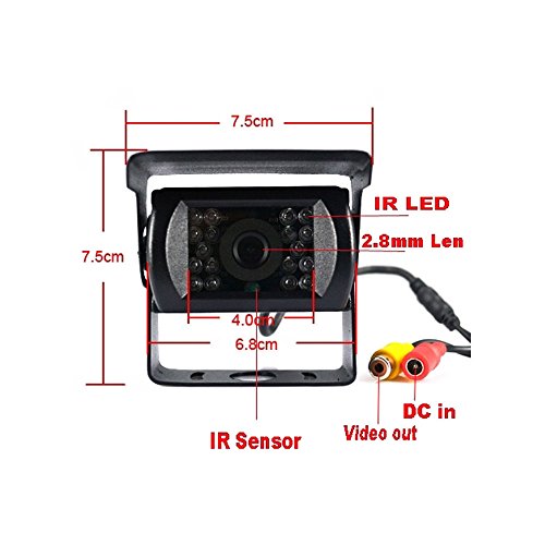 18 IR LED Night Vision Vehicle Car Rear View Reversing Backup Parking Camera Waterproof for Monitor with 10M Video Cable 12V-24V | The Storepaperoomates Retail Market - Fast Affordable Shopping