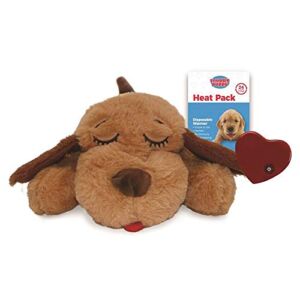Snuggle Puppy Heartbeat Stuffed Toy for Dogs – Pet Anxiety Relief and Calming Aid – Biscuit