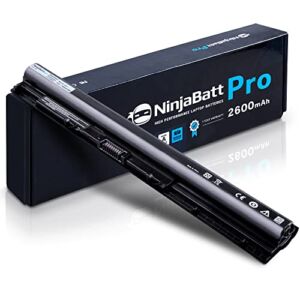 NinjaBatt Pro Battery M5Y1K for Dell Inspiron 14 15 17 5000 3000 Series 5558 5555 5755 5559 3558 3451 3551 5758 5758 5551 5755 5458 WKRJ2 HD4J0 GXVJ3 07G07 6YFVW K185W – Premium Cells [2600mAh/38Wh]