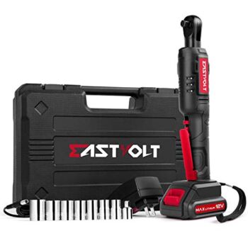 Eastvolt 12V Cordless Electric Ratchet Wrench Set, 3/8 Inch 35 Ft-lbs Power Wrench Tool Kit with Fast Charger, 2.0Ah Lithium-Ion Battery, 7-Pieces 3/8 Inch Metric Sockets and 1/4″ Adaptor | The Storepaperoomates Retail Market - Fast Affordable Shopping